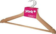 картинка Вешалка YORK деревянная 067510 (3шт/уп) от магазина Tovar-RF.ru