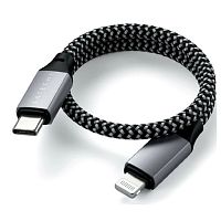 картинка кабель usb type-c - lightning, m/m, 0.25 м, satechi, косм/сер, st-tcl10m от магазина Tovar-RF.ru