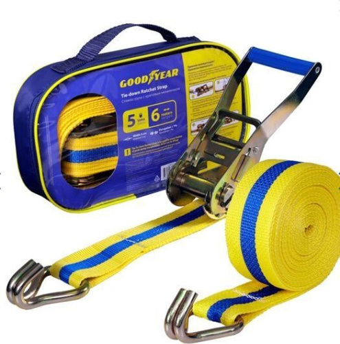 картинка трос буксировачный goodyear gy005205 5 т., 6 м. от магазина Tovar-RF.ru