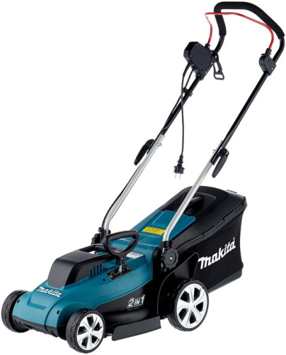 картинка Makita ELM3320 Газонокосилка { 1200Вт,33см,3уровн,20\55мм,30л,10.2кг,кор,пластик,2Cut,инд заполнения } магазин Tovar-RF.ru являющийся официальным дистрибьютором в России картинка Makita ELM3320 Газонокосилка { 1200Вт,33см,3уровн,20\55мм,30л,10.2кг,кор,пластик,2Cut,инд заполнения } от магазина Tovar-RF.ru