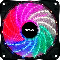 картинка вентилятор digma dfan-frgb2 rgb 120мм черный 3-pin 4-pin (molex)  ret от магазина Tovar-RF.ru