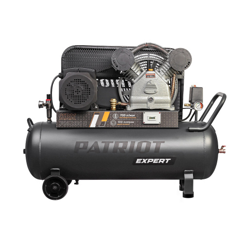 картинка компрессор patriot krx 700 l100 d [545302340] { поршневой, ременной, масляный, 700 л/мин, 100 л, 10 бар, 4 квт, 400 в } от магазина Tovar-RF.ru