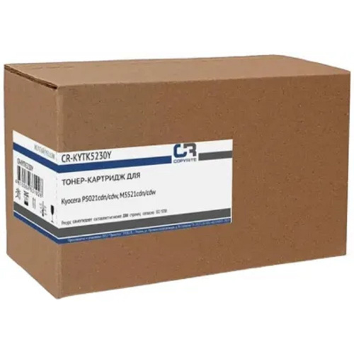 картинка картридж лазерный copyrite cr-kytk5230y tk-5230y желтый (2200стр.) для kyocera p5021cdn/cdw/m5521cdn магазин Tovar-RF.ru являющийся официальным дистрибьютором в России картинка картридж лазерный copyrite cr-kytk5230y tk-5230y желтый (2200стр.) для kyocera p5021cdn/cdw/m5521cdn от магазина Tovar-RF.ru