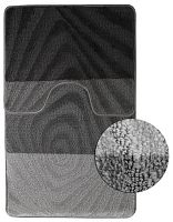 картинка Коврик д/ванной комнаты САНАКС 00230 Коврик в ванную SILVER 202020 двойной АНТРАЦИТ 60х100+50х60см от магазина Tovar-RF.ru