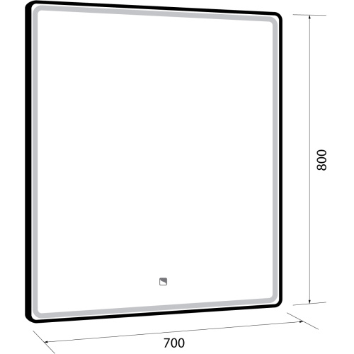 картинка Зеркало POINT, 70x80 см, сенсорный выключатель, LED-подсветка магазин Tovar-RF.ru являющийся официальным дистрибьютором в России фото 5 картинка Зеркало POINT, 70x80 см, сенсорный выключатель, LED-подсветка от магазина Tovar-RF.ru фото 5