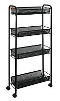картинка Этажерка ЗМИ Ладья 14 К на колесиках черная Э 372 Ч от магазина Tovar-RF.ru