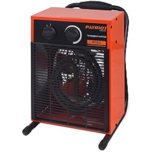 картинка тепловентилятор patriot pt-q 3 [633307210] {мощн. по ступеням 1.5/3.0 квт, 220в, шнур с евровилкой, поток воздуха 420м3/час, вес 3.5кг} от магазина Tovar-RF.ru