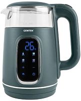 картинка чайник электрический centek ct-0052 green (1,7л, стекло/пластик) от магазина Tovar-RF.ru