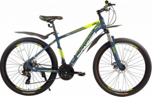картинка велосипед pioneer team 27,5" al/18" bluegray-lemon-whiteот магазина Tovar-RF.ru