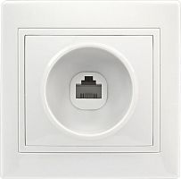 картинка розетка smartbuy (sbe-01w-s1-rj) венера, 1-местная белый от магазина Tovar-RF.ru