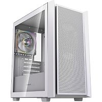 картинка powercase корпус mistral sm03 argb, tempered glass, 3x120mm argb pwm fans, белый, matx  (cmmsm03w-a3) от магазина Tovar-RF.ru