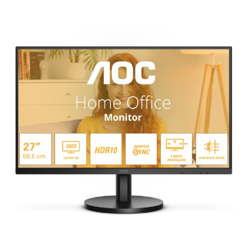 картинка lcd aoc 27" u27b3m black {va 3840x2160 4ms 300cd 2xhdmi2.0} от магазина Tovar-RF.ru