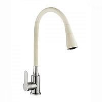 картинка Смеситель АНТЕЙ 577030 Садко Смеситель д/кухни шар. с силиконовым изливом бежевый нерж.сталь 1/11 от магазина Tovar-RF.ru