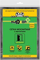 картинка Сетка москитная на дверь с магнитами NADZOR Сетка москитная на дверь с магнитами, чёрная, в пакете, MSN020MPB от магазина Tovar-RF.ru