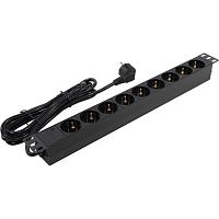 картинка exegate ex280851rus блок розеток exegate serverpro pdu-19h905 al-9s-eu3, 19",1u,алюм, 9schuko, евровилка, 3м от магазина Tovar-RF.ru