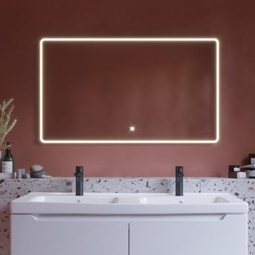 картинка Зеркало POINT, 100x70 см, сенсорный выключатель, LED-подсветка магазин Tovar-RF.ru являющийся официальным дистрибьютором в России фото 5 картинка Зеркало POINT, 100x70 см, сенсорный выключатель, LED-подсветка от магазина Tovar-RF.ru фото 5