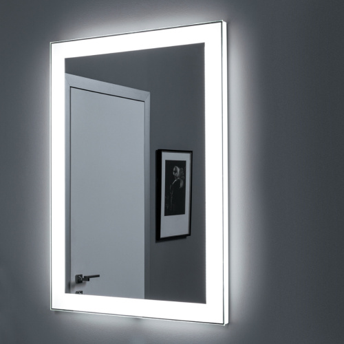 картинка Зеркало KVADRO, 60x85 см, инфракрасный выключатель, LED-подсветка магазин Tovar-RF.ru являющийся официальным дистрибьютором в России фото 2 картинка Зеркало KVADRO, 60x85 см, инфракрасный выключатель, LED-подсветка от магазина Tovar-RF.ru фото 2