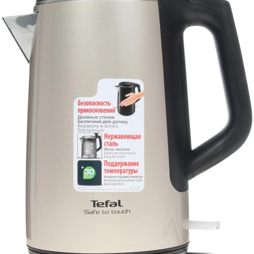 картинка tefal ko371i30 чайник, 1.5 л, 2200вт, бежевый/черный от магазина Tovar-RF.ru