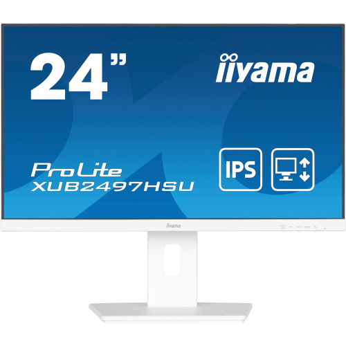 картинка lcd iiyama 23.8" xub2497hsu-w2 белый {ips 1920x1080 100hz 1ms 300cd 1300:1 8bit(6bit+frc) hdmi displayport 2xusb2.0 2x2w has pivot vesa} от магазина Tovar-RF.ru