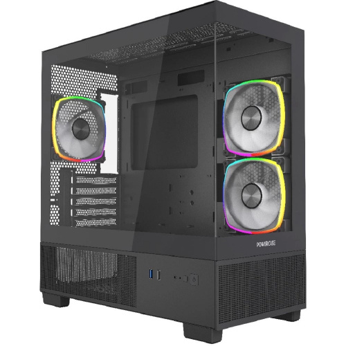 картинка Powercase Vision Micro M3B, Tempered Glass, 3x 120mm ARGB PWM Fan, чёрный, mATX (CVMMB-A3) магазин Tovar-RF.ru являющийся официальным дистрибьютором в России картинка Powercase Vision Micro M3B, Tempered Glass, 3x 120mm ARGB PWM Fan, чёрный, mATX (CVMMB-A3) от магазина Tovar-RF.ru