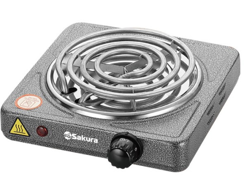 картинка плитка эл. sakura пэ-08 1500вт 150мм 1конф/спир графит от магазина Tovar-RF.ru