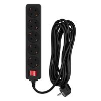 картинка pc pet сетевой фильтр ap01006-5-b 5м (5 розеток, euro, euro/rus), черный {619895} от магазина Tovar-RF.ru