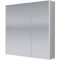 картинка Шкаф зеркальный PRIME, 70 см, 2 дверцы, 4 стеклянные полки, белый от магазина Tovar-RF.ru