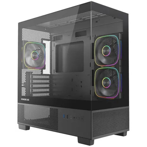 картинка Powercase Корпус Vision Micro S3B, Tempered Glass, Type-C, 3x 120mm ARGB PWM Fan, чёрный, mATX (CVMMSB-A3) магазин Tovar-RF.ru являющийся официальным дистрибьютором в России картинка Powercase Корпус Vision Micro S3B, Tempered Glass, Type-C, 3x 120mm ARGB PWM Fan, чёрный, mATX (CVMMSB-A3) от магазина Tovar-RF.ru