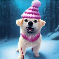 картинка набор рыжий кот алмаз.мозаика (блест.) 20х20 см, с подр., с полн.заполн. (27 цв.) милый щенок нд-5850 пп-00208506 от магазина Tovar-RF.ru