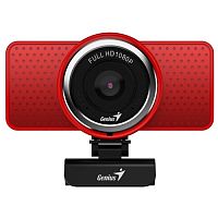 картинка web-камера genius ecam 8000 red {1080p full hd, вращается на 360°, универсальное крепление, микрофон, usb}  [32200001407] от магазина Tovar-RF.ru